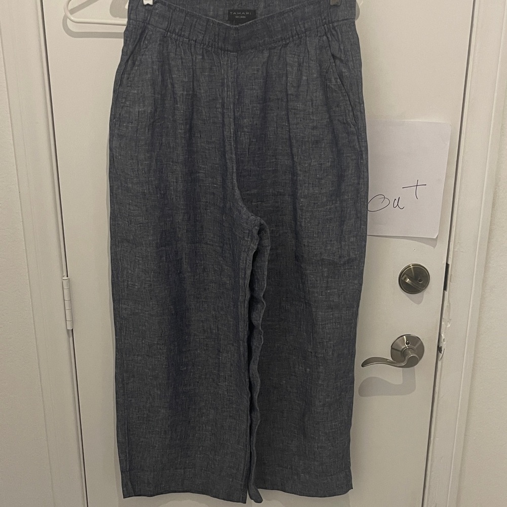Tahari Women's Gray blue Cropped Pants
